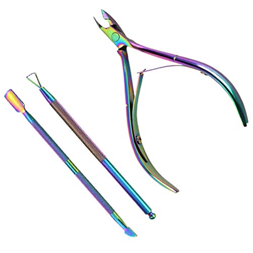 Kit de manicure para cortadores de unhas da Pretyzoom, pinças de cutícula, empurrador, aparador de f