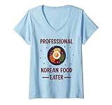 Photo Gallery donna professional korean food eater cibo asiatico maglietta con collo a v Photo Gallery donna professional korean food eater cibo asiatico maglietta con collo a v