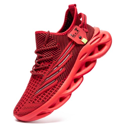 Image of DLWKIPV Men Running Shoes Men's Tennis Shoes Lightweight Breathable Fashion Sneakers Non Slip Workout Gym Shoes for Running