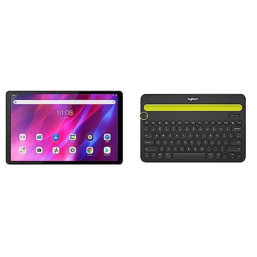 Image of Lenovo Tab K10 3GB RAM 32GB Storage with Logitech K480 Wireless Multi-Device Keyboard - Black