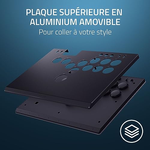 Razer Kitsune - Contrôleur arcade optique All-Button pour PS5 et PC (Disposition précise des quatre boutons de mouvement, Switches optiques linéaires low-profile Razer) Noir