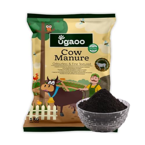 Ugaoo Cow Dung Manure Fertilizers for Plants & Home Gardening - 1...