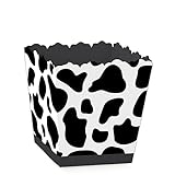 Big Dot of Happiness Cow Print - Party Mini Favor Boxes - Farm Animal Party Treat Candy Boxes - Set of 12