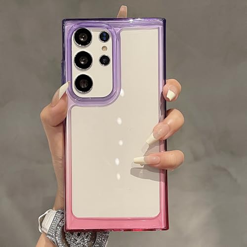 Coque Samsung S24 S23 S22 Ultra Plus rigide antichoc violette dégradée