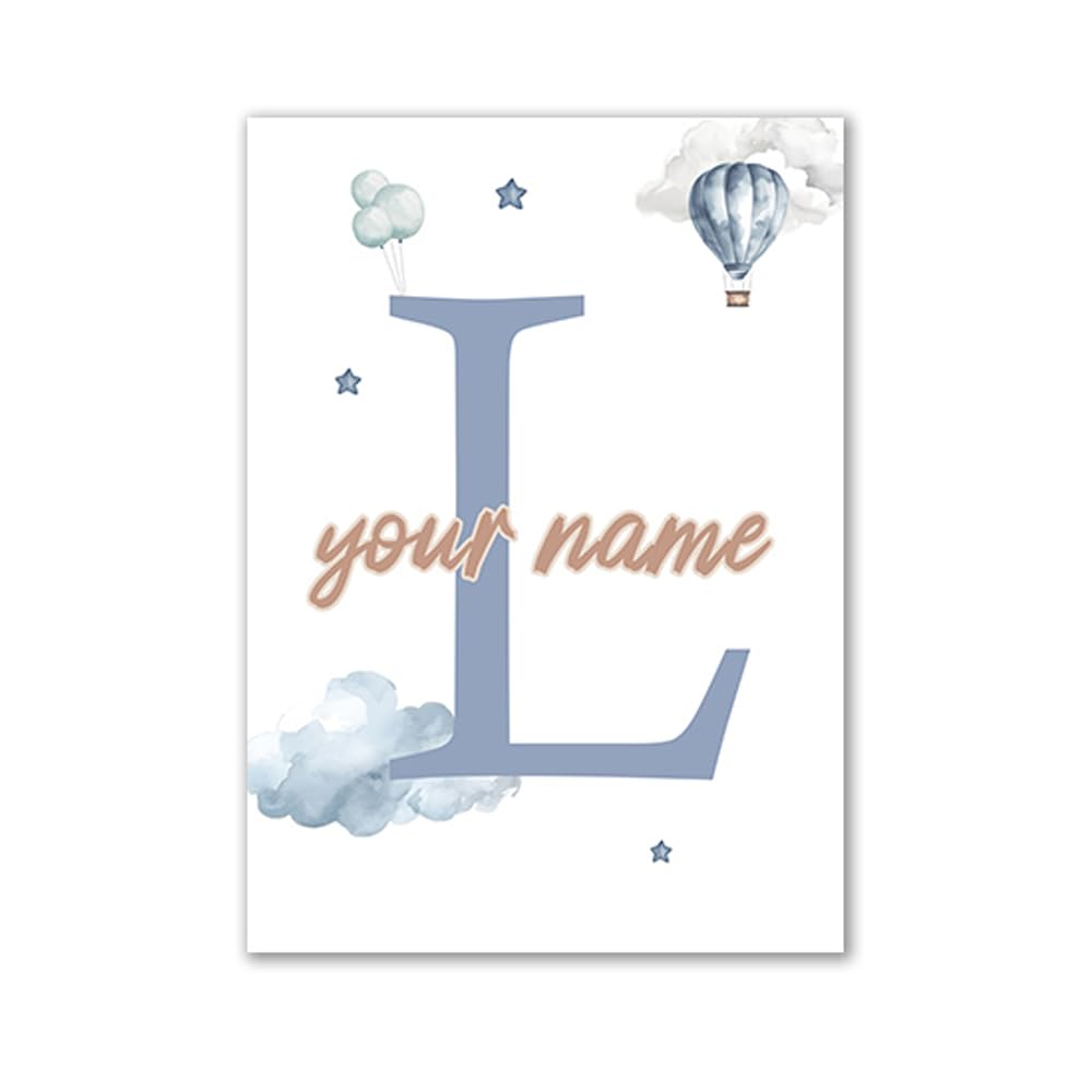 3 Affiche Chambre Bébé Nounours 30X40CM Poster Bleu Enfant Tableau Personnalisé Prenom Garcon Toile Decoration Chambre Bebe Poster Ourson Bebe Cadeau sans Cadre