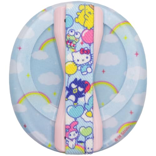 Image of LOVEHANDLE Universal Phone Grip for MagSafe - Removable Phone Holder Strap - Wireless Charging Friendly - Includes Metal Ring - Made in USA - Hello Kitty & Friends Balloons