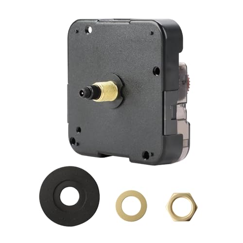 Replacement 12888 Battery Wall Clock Movement Silent Quartz Mechanism Motor Tool Replace Battery Operated No Hands Shaft for DIY Wall Clock Part Repair Kit Precise Timekeeping Sweep No Ticking 16mm