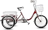 Bicicleta anciana segura y estable: diseño de tres tiendas, mango antideslizante, acero altos de carbono, alta estabilidad, factor de seguridad para principiantes es mayor, y no es fácil desmontar incluso en días lluviosos.