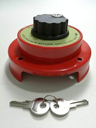 JZ Boat RV Fishing Dual Battery Isolator Selector Switch with Security Key 9106
