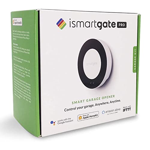 Ismartgate Pro Smart Garage Door Opener Remote. Compatible Apple Homekit, Amazon Alexa, Google Assistant, Ifttt, Samsung Smartthings. Compatible With All Garage Openers. Wireless Sensor Included. #TOP2