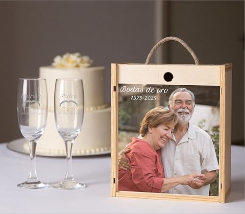 Miniatura 2 de Nannuk Copas De Cava Personalizadas De Cristal Regalos Para Mujer Y Hombre Copas De Cava Grabadas Regalo Dia De La Madre Alianzas, Crea Tu Copa 2 Copas
