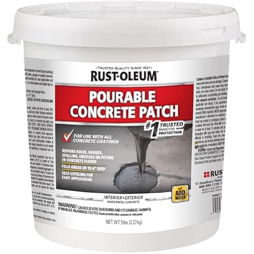 Rust-Oleum 369667 Pourable Concrete Patch, 5 lb Pail, White