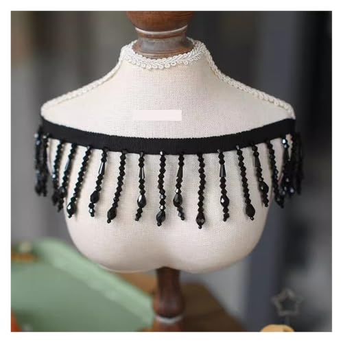 Cenefa con flecos de cuentas de cristal de 6 cm para decorar cortinas elegantes 3