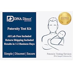 DNA Direct Paternity Test Kit – All Lab Fees & Shipping to Lab Included – at Home Collection Kit for Father and Child – Results in 1-2 Business Days