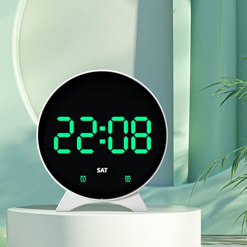 Reloj digital LED con pantalla personalizable y sensor de temperatura para escritorio 4