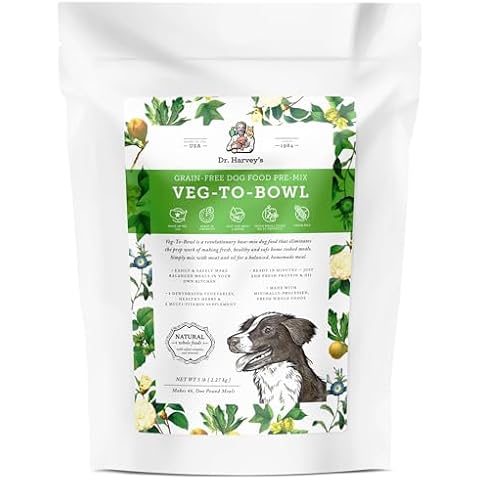 Dr. Harvey’s Veg-to-Bowl Pre-Mix Dog Food, Grain Free for a Whole Food Diet (5 pounds) Cover