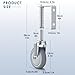 ERKOON 2 Packs Heavy Duty Gate Wheel Spring-Loaded Gate Casters, 3 inch Sliding Gate Wheels for Wooden Gate, Metal Tube Gate, Fence, 200-400lbs Load Capacity (3inch 2PCS)