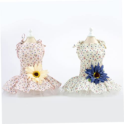 Sosoport vestido de renda de cachorro de festa sob filtro de cascalho vestidos de encaje roupa pet r