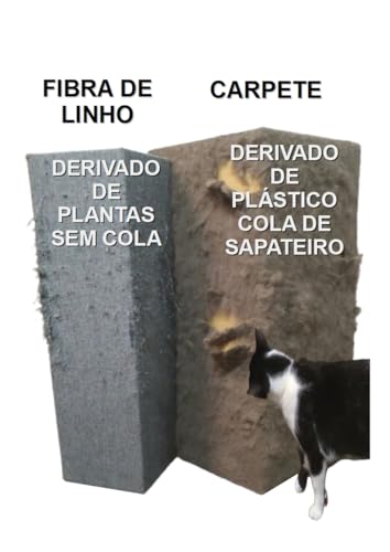 2 Arranhador para gato de canto de sofá em Fibra de linho Natural 4x mais resistente (Cinza, 60cm)
