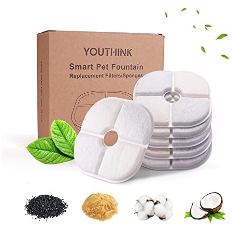 Cat Water Fountain, YOUTHINK 2.2L Cat Fountain with Separate Power Base and Wireless Water Pump, Ultra-Quiet Pet Water Fountain for Cats, Dogs, Other Pets, Filters Included (Filters) Cover