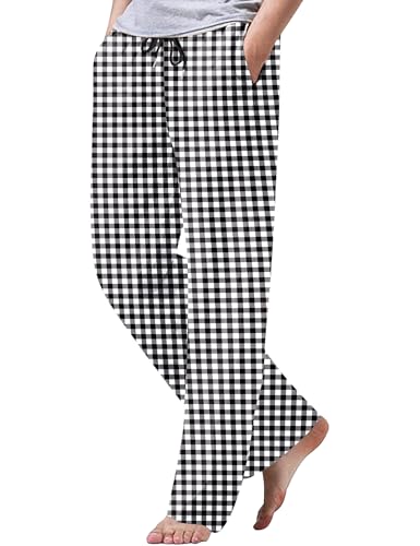 Image of iWoo Linen Pants Men Casual 2025 Summer Beach Elastic Drawstring Waist Yoga Pants Travel Baggy Work Pant Pajama