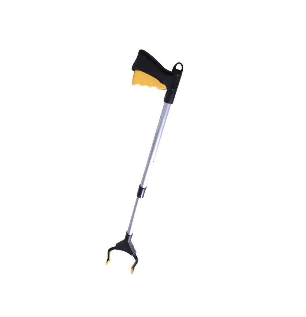 Abfallsammler, 31 Zoll, faltbares Reacher-Greiferwerkzeug, leichte Aluminium-Greifhilfe mit drehbarem Gummigreifer, langer Arm-Extender-Aufnahmewerkzeug für ältere Menschen, Gartengreifer (grün) (gel