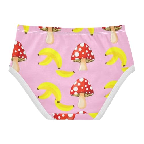 Artistic Girls Underwear Toddlers 2t Cotton Girl Panties Cute Red Mushrooms Yellow Banana Pink Briefs Underpants2