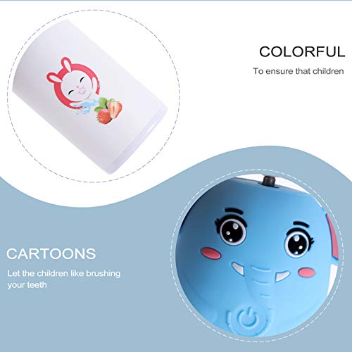 STOBOK 1 Conjunto de Escova de Dente Infantil ElÃ©trica Em Forma de U Escova de Dente de Desenho Ani