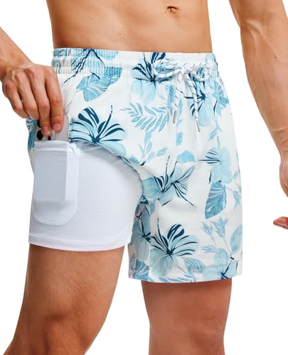 Check out this Gleeease Mens Swim Trunks with Compression Lined Short Bathing Suits for Men Phone Pocket 5 Inch Liner Men's Swimming Trunk White Flower from Amazon! Check out this Gleeease Mens Swim Trunks with Compression Lined Short Bathing Suits for Men Phone Pocket 5 Inch Liner Men's Swimming Trunk White Flower from Amazon!