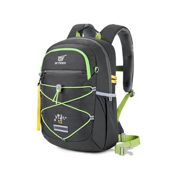 SKYSPER Kids Backpack 12L Children School Bag Child Boy Girl Pack Ages 4-8 for Traveling Day Trips Classes Camping(Grey)