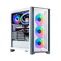 Velztorm Argentux Custom Built Gaming Desktop PC White (Intel i7-10700F 8-Core, 64GB RAM, 1TB PCIe SSD + 2TB HDD (3.5), Radeon RX 6900 XT, WiFi, Bluetooth, 1xUSB 3.2, 1xUSB 3.0, 1xHDMI, Win 10 Pro)