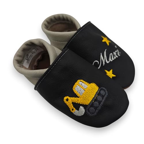 Handmade Krabbelschuhe Baby – Weiche Lederschuhe Babys...