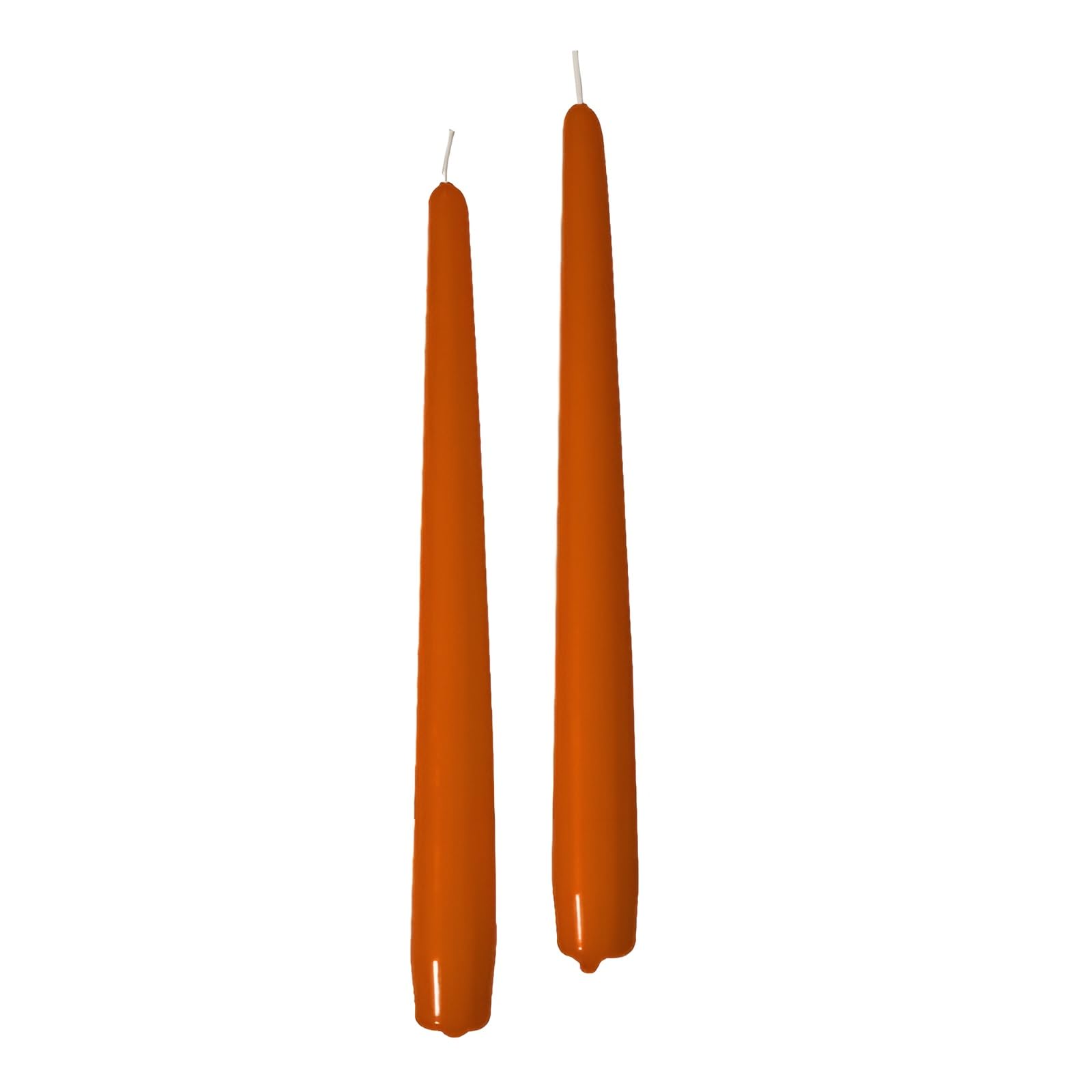 Cerería de Giorgio Risthò - Velas cónicas de cera para candelabro. Color terracota. Dimensiones: 2,2 x 25 cm