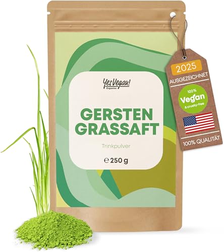 Gerstengrassaft Pulver aus USA (250g = XXL Vorratspackung) barley grass juice powder aus Kansas