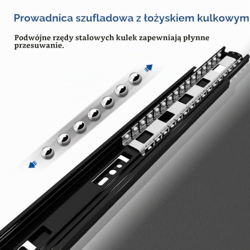 VADANIA Soft-Close Prowadnice szuflad 350 mm #K45, 1 Para