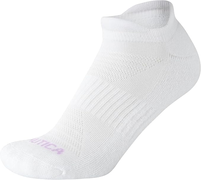 Image of Nautica Womens Low Cut Socks with Tab Mesh Cushioned Ankle Socks, 12 Pack | Breathable Mesh Fabric, Protective Tab, Cushioned Key Areas, Banded Arch Support, Low Cut Ankle, Shoe Size 4-10