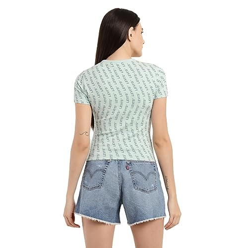 Image of Levi's Women's Cotton Slim Fit Brand Logo T-Shirt