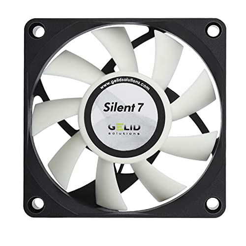 GELID Solutions Silent 7-3-pinowy wentylator 70 mm do standardowej obudowy. Cicha praca. Zoptymalizowane łopatki wentylatora. Wysoki przepływ powietrza. Wysokie ciśnienie statyczne