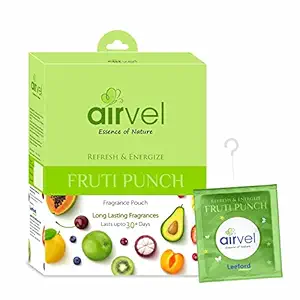 Airvel Fruti Punch Fragrance Pouch| Air Freshener For Amazing Fragrance For Bathroom ||Toilet Freshness||Helps to Remove Bad Odour,Smell | Can be Use office & home