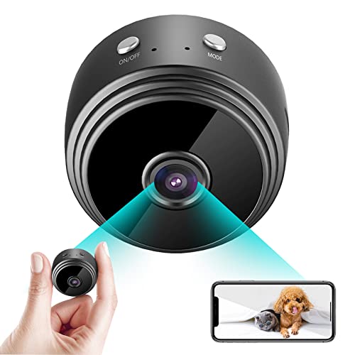 Mini Camara de Vigilancia,HD Portátil WiFi Cámara,Camara vigilancia Sensor Movimiento con Visualización Remota para Interior/Exterior Cover