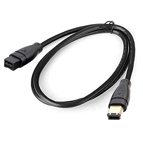 CY IEEE 1394 Firewire 800 - Cable de 9 pines a 6 pines FireWire 800 a 400 9p a 6p Capture Cable 1,8 m