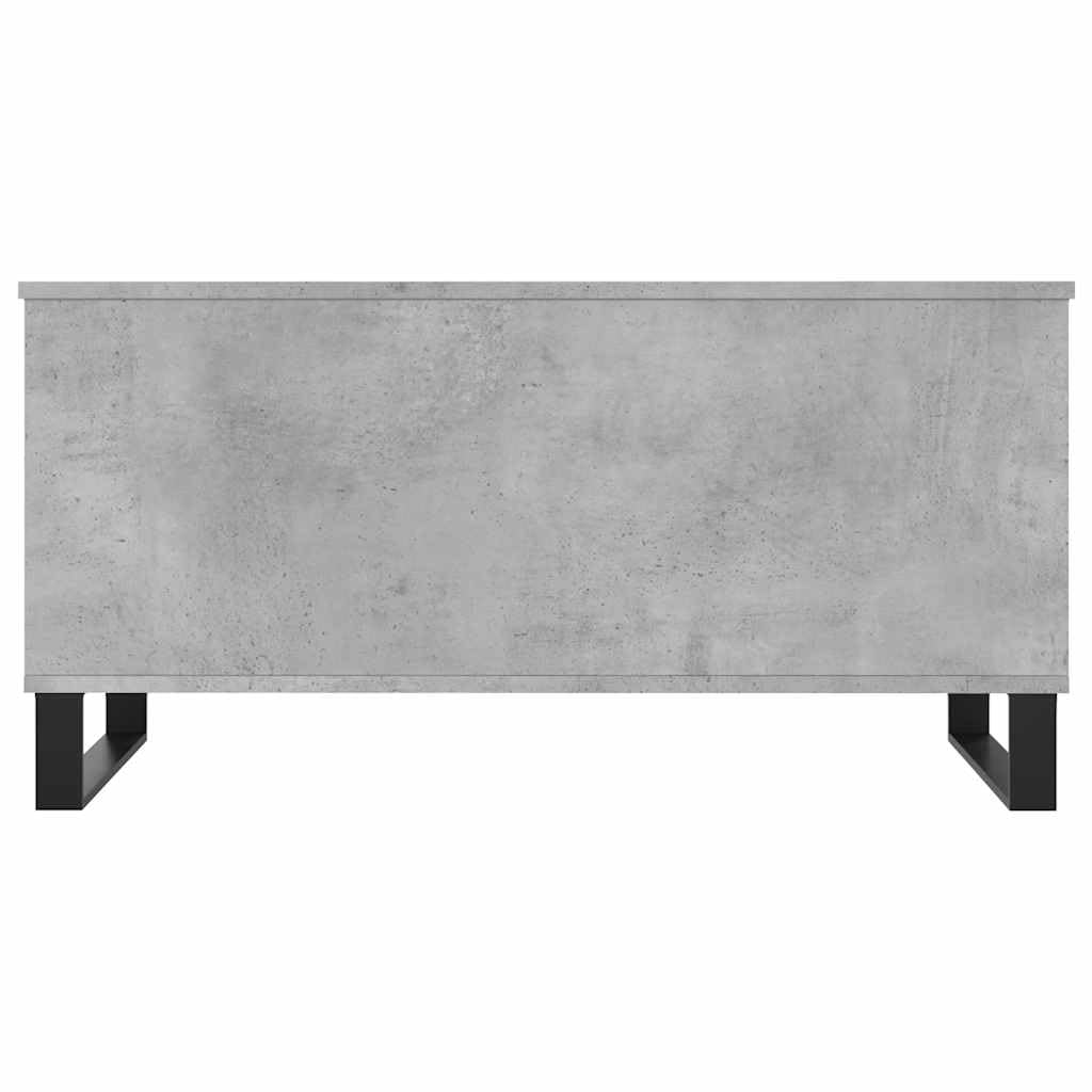 Générique Stolik kawowy Szary Beton 90x44,5x45 cm Drewno inżynierskie | Podnoszona góra, ukryte przechowywanie, metalowe nóżki, uniwersalne do salonu