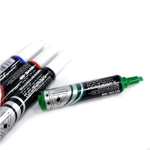 Whiteboard Marker Set 4PCS (Red Green Blue Black) 2mm Tip Easy-Erasing Low Odor Dry Erase Markers for White Boards Office & School Use