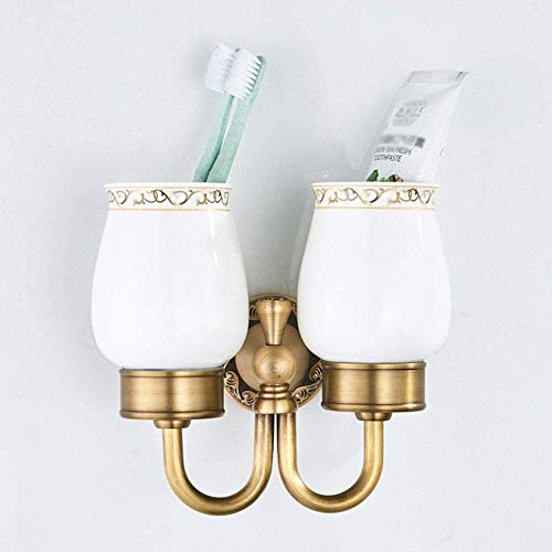 Porte brosse à dents rétro résistant qui libère votre lavabo chic