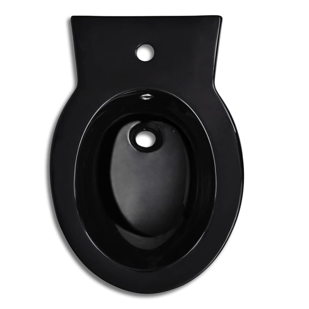 vidaXL Set Bidet e Toilette in Ceramica Nera WC Sanitari Bagno Gabinetto Bidè