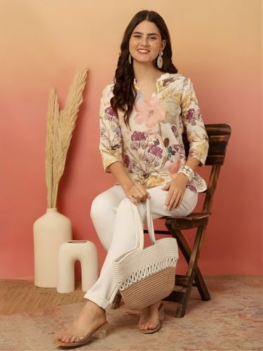 Image of Cotton Printed Short Kurti for Women