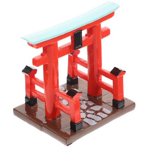 NOLITOY ミニチュア 鳥居 神社用鳥居 置物 模型 水槽飾り 日式景観装飾 耐久性 玄関 正月飾り 9*8*6cm