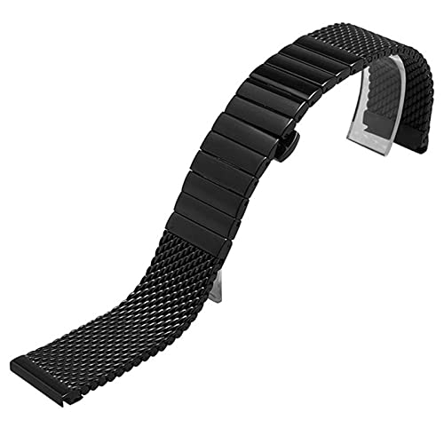 Sangle en acier inoxydable premium à fermoir papillon pour montre luxe