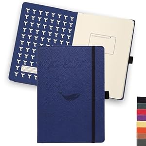 Dingbats* Wildlife Plain Journal A5 – Vegan Leather Hard Cover, Ideal for Work, Travel – Pocket, Elastic Closure, Bookmark