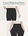Bamans Dress Pants Wide Leg Work Business Office Casual Slacks Trousers for Curvy Women High Waisted Zipper with Pockets 29